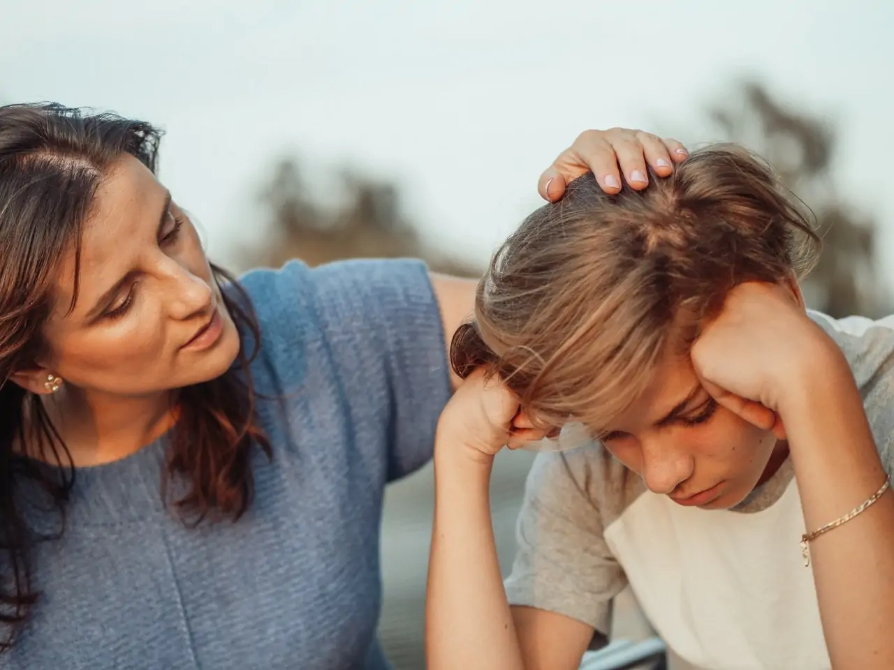 Step Parent Talking to Teen Son