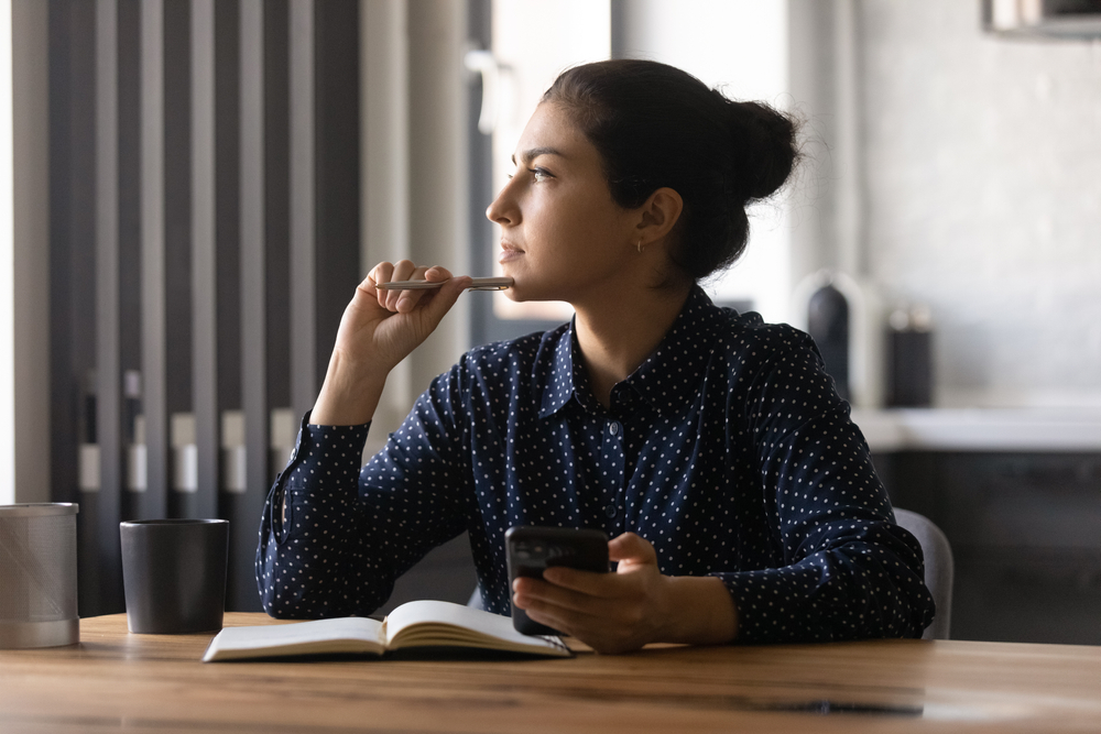 woman in deep thought
