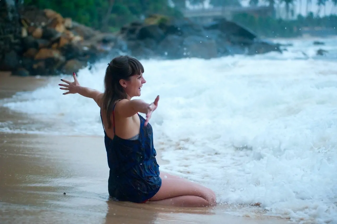 M3A2 Woman with Self Love on the Beach